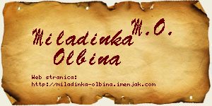 Miladinka Olbina vizit kartica